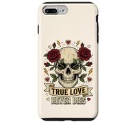 Carcasa para iPhone 7 Plus/8 Plus Arte gótico del Tatuaje de Las Rosas del Amor Verdadero Nunca morirá