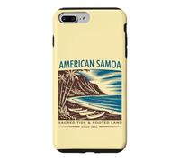 Carcasa para iPhone 7 Plus/8 Plus Arte Retro de la Tierra Sagrada de Samoa Americana
