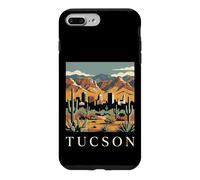 Carcasa para iPhone 7 Plus/8 Plus Arte Urbano Retro del Horizonte de Tucson, Arizona, montañas del Desierto