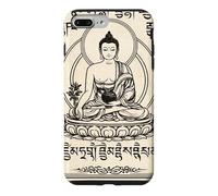 Carcasa para iPhone 7 Plus/8 Plus Arte Vintage de Buda Serene para Meditación y Mindfulness