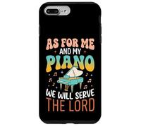 Carcasa para iPhone 7 Plus/8 Plus As For Me and My Piano We Will Serve The Lord