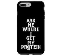 Carcasa para iPhone 7 Plus/8 Plus Ask Me Where I Get My Protein Funny Vegetarian & Vegan Joke