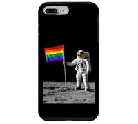 Carcasa para iPhone 7 Plus/8 Plus Astronauta Luna Landing Bandera del Orgullo Gay Divertida Historia Retro