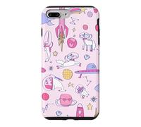 Carcasa para iPhone 7 Plus/8 Plus Astronauta Narval Mapache Unicornio UFO Ciencia ficción Nave Espacial Galaxia
