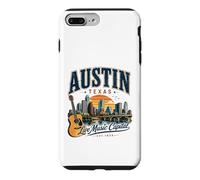 Carcasa para iPhone 7 Plus/8 Plus Austin Texas Live Music Capital Estilo Guitarra Vintage
