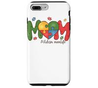 Carcasa para iPhone 7 Plus/8 Plus Autismo Mom Life Colorido Corazón Concientización Diseño