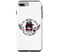 Carcasa para iPhone 7 Plus/8 Plus Bad Moms Club Wine Proporcionado moño desordenado cráneo Divertido mamá