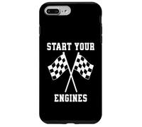 Carcasa para iPhone 7 Plus/8 Plus Bandera a Cuadros Start Your Engines Race Mom