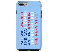 Carcasa para iPhone 7 Plus/8 Plus Bandera Americana Que fue advertida sin Embargo Ella persistió