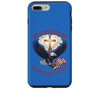 Carcasa para iPhone 7 Plus/8 Plus Bandera de águila patriótica de One Nation Under God 250 Years Blessed