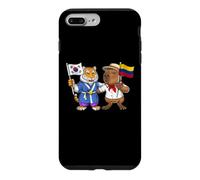 Carcasa para iPhone 7 Plus/8 Plus Bandera de Colombia y Corea del Sur Raíces Colombo-Coreanas