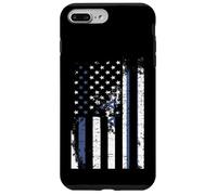 Carcasa para iPhone 7 Plus/8 Plus Bandera de Israel Envejecido, Encima, Bandera Americana