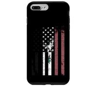 Carcasa para iPhone 7 Plus/8 Plus Bandera de Siria angustiada sobre Bandera Americana