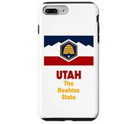 Carcasa para iPhone 7 Plus/8 Plus Bandera del Estado de Utah Pride Beehive State Flag Salt Lake City Souvenir