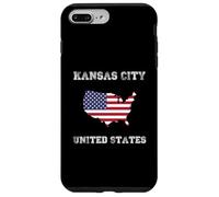 Carcasa para iPhone 7 Plus/8 Plus Bandera Envejecida de los Estados Unidos, Orgullo de Kansas City