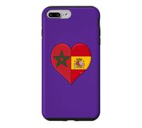 Carcasa para iPhone 7 Plus/8 Plus Bandera España Marruecos Aficionados Marroquíes Españoles