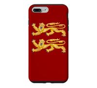 Carcasa para iPhone 7 Plus/8 Plus Bandera NORMANDÍA Escudo DE Armas Francia Norman Dos LEOPARDOS