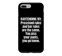 Carcasa para iPhone 7 Plus/8 Plus Bartender Bartending 101 - Reglas de Barra Preescolar, Color Blanco