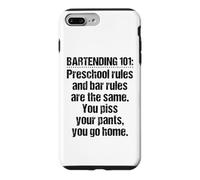 Carcasa para iPhone 7 Plus/8 Plus Bartender Bartending 101 - Reglas de Barra Preescolar, Color Negro
