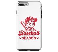 Carcasa para iPhone 7 Plus/8 Plus Baseball Is My Favorite Season - Camiseta Deportiva Divertida para Jugador Retro