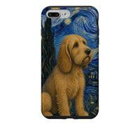 Carcasa para iPhone 7 Plus/8 Plus Basset Fauve de Bretagne Perro Van Gogh Noche Estrellada