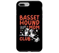 Carcasa para iPhone 7 Plus/8 Plus Basset Hound Mom Club La Vida es Mejor con Basset Hounds Dog