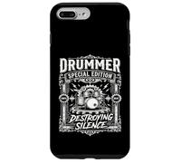Carcasa para iPhone 7 Plus/8 Plus Batería Destroying Silence Vintage Batería Kit Músico