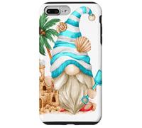 Carcasa para iPhone 7 Plus/8 Plus Beach Lover with Flip Flops and Sand Castle Funny GNOME