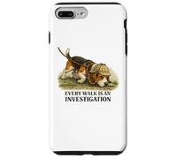 Carcasa para iPhone 7 Plus/8 Plus Beagle: Cada Paseo es una investigación, Divertido Amante de los Perros