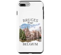 Carcasa para iPhone 7 Plus/8 Plus Bélgica Patrimonio Iconic Brujas Canal Arquitectura Medieval