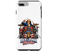 Carcasa para iPhone 7 Plus/8 Plus Benjamin Franklin Drummer Patriotic Rock Legend Design!