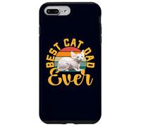 Carcasa para iPhone 7 Plus/8 Plus Best Cat Dad Ever Bambino, Divertido Propietario de Gatos sin Pelo, Retro