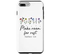 Carcasa para iPhone 7 Plus/8 Plus Bible Verse Matthew 11 28 Make Room for Rest Trust God Jesus