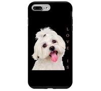 Carcasa para iPhone 7 Plus/8 Plus Bichon Maltesa Camisa Perro Mamá Papá Cachorro Bichon Frise Malta