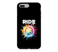 Carcasa para iPhone 7 Plus/8 Plus Bicicleta de montaña MTB Colorido Splash Retro Ciclista Ciclista