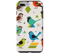 Carcasa para iPhone 7 Plus/8 Plus Bird Art Mid Century Midcentury Retro Atomic Age Space