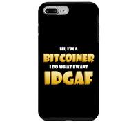 Carcasa para iPhone 7 Plus/8 Plus Bitcoin Idgaf Meme Cute Blockchain Costume BTC Bitcoiner