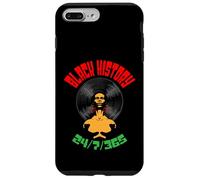 Carcasa para iPhone 7 Plus/8 Plus Black History Month 24/7/365 Disco de Vinilo LP Afro Music DJ