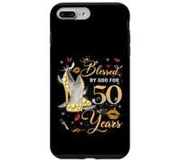 Carcasa para iPhone 7 Plus/8 Plus Blessed by God for 50 Years Old Women 50th Birthday Queen