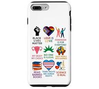 Carcasa para iPhone 7 Plus/8 Plus BLM Human Rights Feminism Trans Science Books LGBTQ Kindness