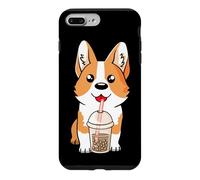Carcasa para iPhone 7 Plus/8 Plus Boba Milk Tea Corgi Dog Puppy Lover Kawaii Anime japonés