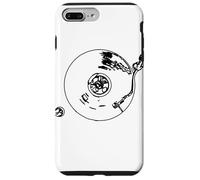 Carcasa para iPhone 7 Plus/8 Plus Boceto de Tocadiscos Oldschool para Disc-Jockeys