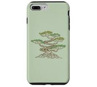 Carcasa para iPhone 7 Plus/8 Plus Bonsai - Árbol de meditación japonés para jardín Zen japonés, Verde y marrón