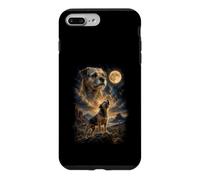 Carcasa para iPhone 7 Plus/8 Plus Border Terrier Aullando a la Luna - Amante del Border Terrier
