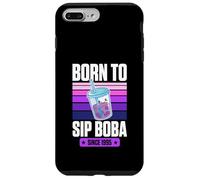 Carcasa para iPhone 7 Plus/8 Plus Born To Beber Boba Since 1995 Bubble Tea Theme Birthday Year