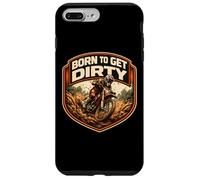 Carcasa para iPhone 7 Plus/8 Plus Born To Get Dirty Dirt Bike Rider Dueño Amante Motocross Niños