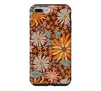 Carcasa para iPhone 7 Plus/8 Plus Brown Flowers Meadow Floral Retro Groovy Aesthetic Women