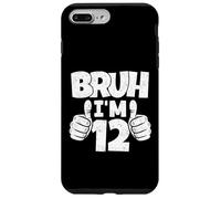 Carcasa para iPhone 7 Plus/8 Plus Bruh I Am 12 Años Divertido Duodécimo Cumpleaños Niño 12 Cumpleaños