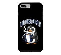 Carcasa para iPhone 7 Plus/8 Plus But First Coffee Sleepy Penguin Caffeine Lover