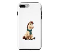 Carcasa para iPhone 7 Plus/8 Plus Caballo Lector con Libro y Bufanda